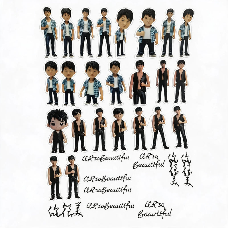 Jaybe Sticker Sheet - A5 / A4 - Clear PVC or Clear Resin